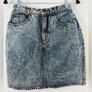Vintage Jordache Acid Wash Denim Skirt